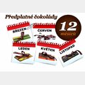 Předplatné čokolády na 12 měsíců, 1 tabulka (mléčná)