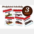 Předplatné čokolády na 3 měsíce, 1 tabulka (hořká i mléčná)