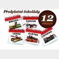 Předplatné čokolády na 12 měsíců, 3 tabulky (hořká i mléčná)