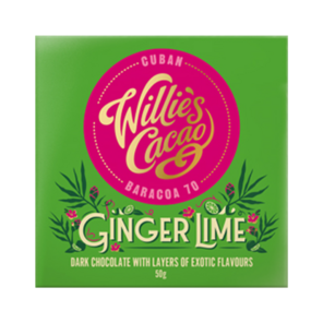 Willie's Cacao 70% hořká čokoláda se zázvorem a limetkou Ginger Lime Cuban Baracoa 50 g