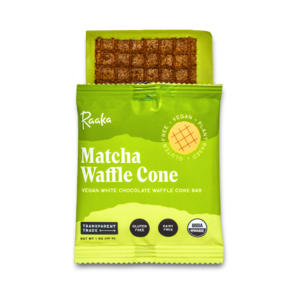 Raaka bílá čokoláda MATCHA WAFFLE CONE 28 g