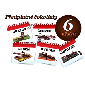 Předplatné čokolády na 6 měsíců, 1 tabulka (mléčná čokoláda)