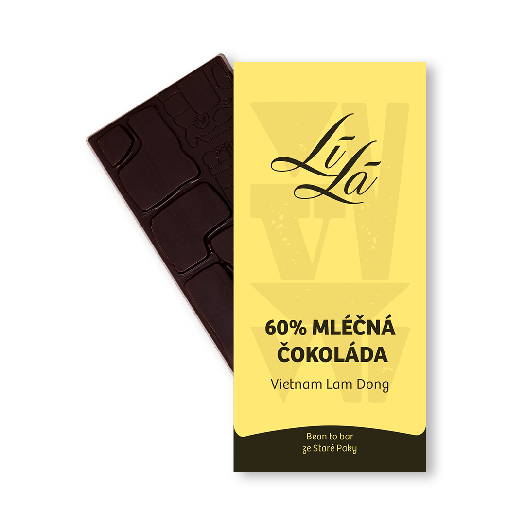 LÍLÁ 60% mléčná čokoláda VIETNAM Lam Dong 50 g
