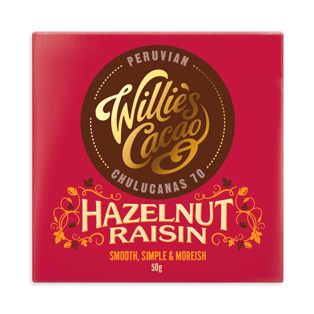 Willie's Cacao Hazelnut Raisin Chulucanas 70% hořká čokoláda 50 g