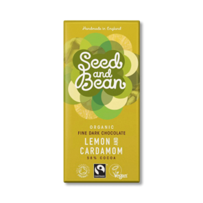 Seed and Bean 58% hořká čokoláda citrón a kardamom BIO 85 g
