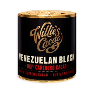 Willie's Cacao Venezuelan Black, 100% Carenero čokoládový váleček 180 g