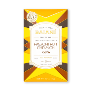 Baianí Chocolates 65% hořká čokoláda PASSIONFRUIT CRUNCH VALE POTUMUJU 58 g