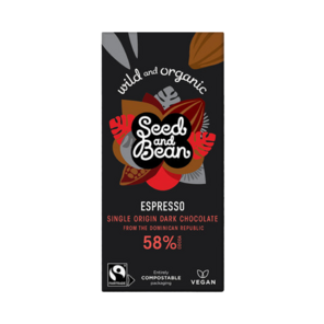 Seed and Bean 58% hořká čokoláda káva DARK ESPRESSO BIO 75 g