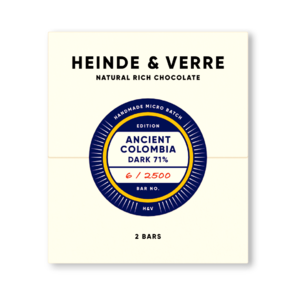Heinde & Verre 71% hořká čokoláda ANCIENT COLOMBIA EDITION 70 g