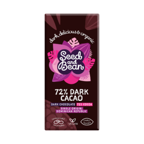 Seed and Bean 72% hořká čokoláda DARK CACAO BIO 75 g