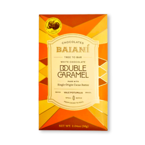 Baianí Chocolates 33% bílá čokoláda DOUBLE CARAMEL 58 g