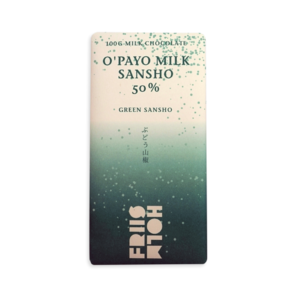 FRIIS-HOLM 50% mléčná čokoláda se zeleným pepřem O´PAYO SANSHO 100 g
