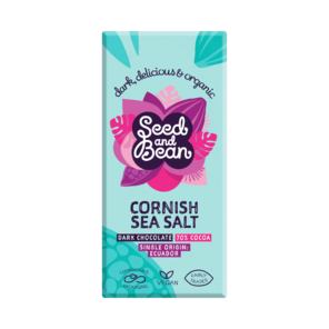 Seed and Bean 70% hořká čokoláda Ekvádor mořská sůl CORNISH BIO 75 g