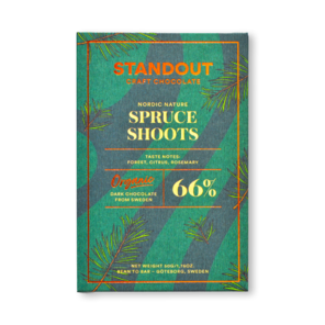 Standout Chocolate 66% hořká čokoláda SPRUCE SHOOTS s jehličím BIO 50 g