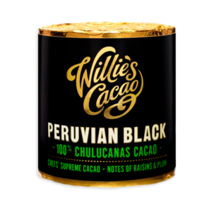 Willie's Cacao Peruvian Black, 100% Chulucanas čokoládový váleček 180 g