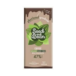 Seed and Bean 47% hořká čokoláda Coffee s rýžovým mlékem a kávou 75 g