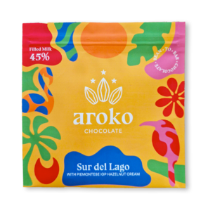 AROKO CHOCOLATE 45% mléčná čokoláda SUR DEL LAGO Piemontese IGP Hazelnut Cream 50 g