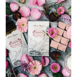 DICK TAYLOR 72% hořká a bílá čokoláda STRAWBERRIES AND CREAM 57 g