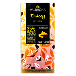 Valrhona DULCEY COFFEE 35% bílá čokoláda s kávou 120 g