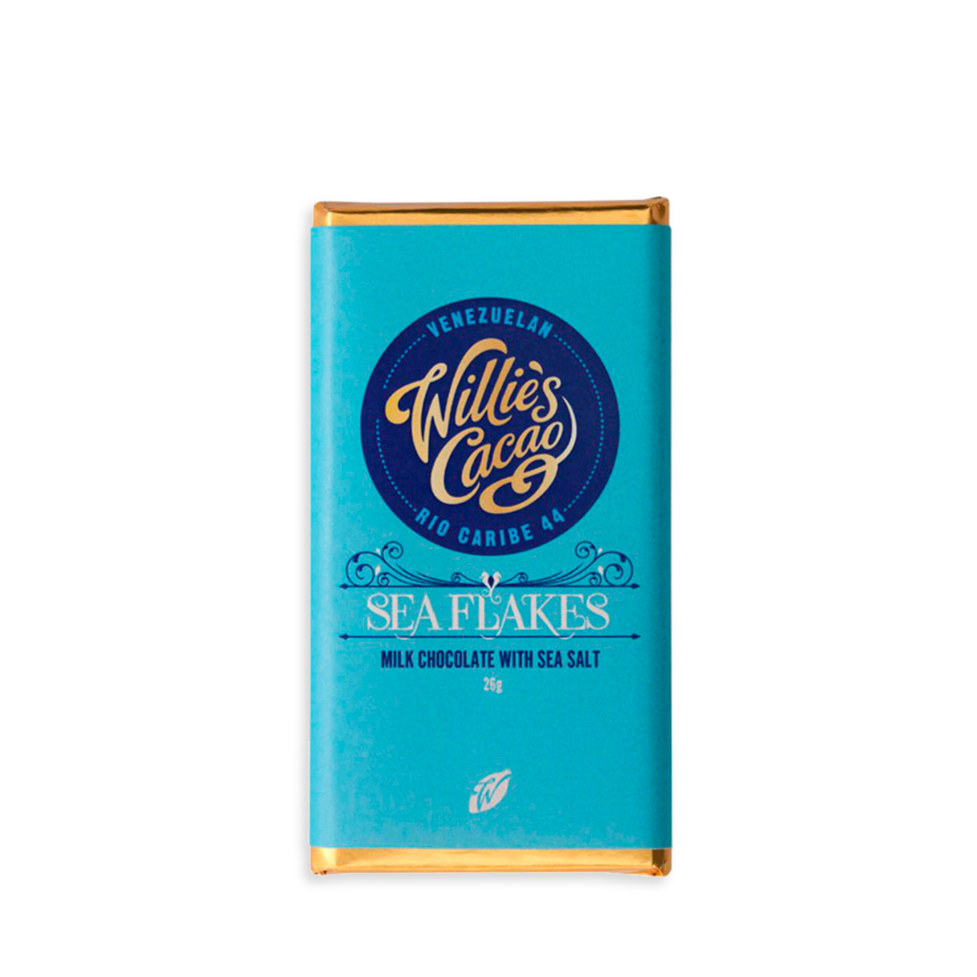 Willie's Cacao BABY Sea Flakes mléčná čokoláda 26 g