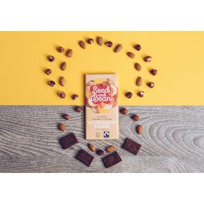 Seed and Bean 37% mléčná čokoláda sicilské oříšky a mandle BIO 75 g