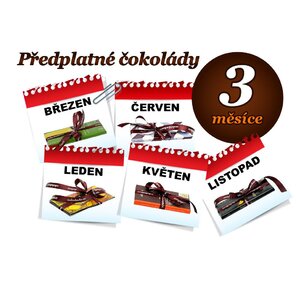 Předplatné čokolády na 3 měsíce, 1 tabulka (mléčná)