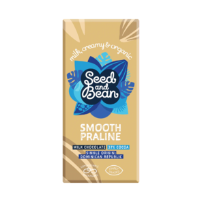 Seed and Bean 37% mléčná čokoláda lískové oříšky a mandle SMOOTH PRALINE BIO 75 g