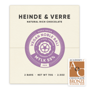 Heinde & Verre 55% hořká čokoláda Vegan Noble Bali Mylk 70 g
