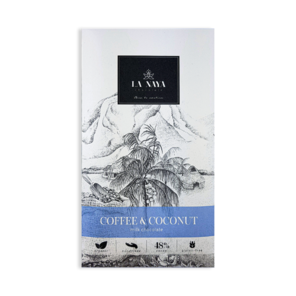 LA NAYA 48% mléčná čokoláda COFFEE & COCONUT s kávou a kokosem 80 g