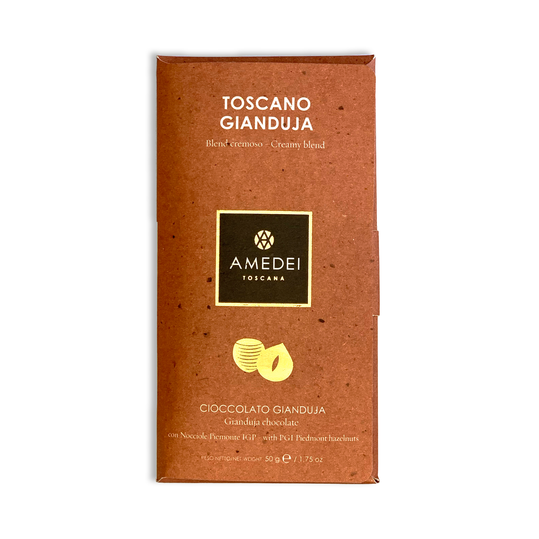 Amedei Toscano Nut Brown Gianduja 32% mléčná čokoláda 50g