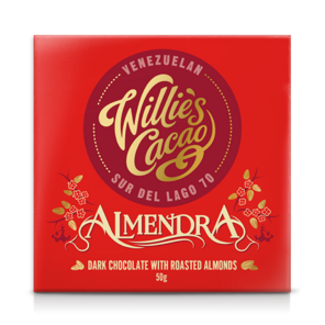 Willie's Cacao 70% hořká čokoláda s mandlemi Almendra Sur del Lago 50 g