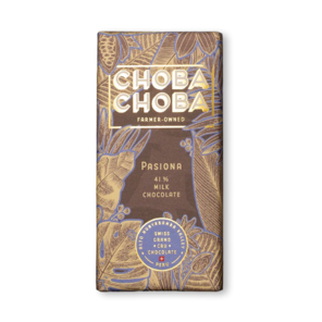 CHOBA CHOBA 41% mléčná čokoláda PASIONA MILK CHOCOLATE BIO 91 g