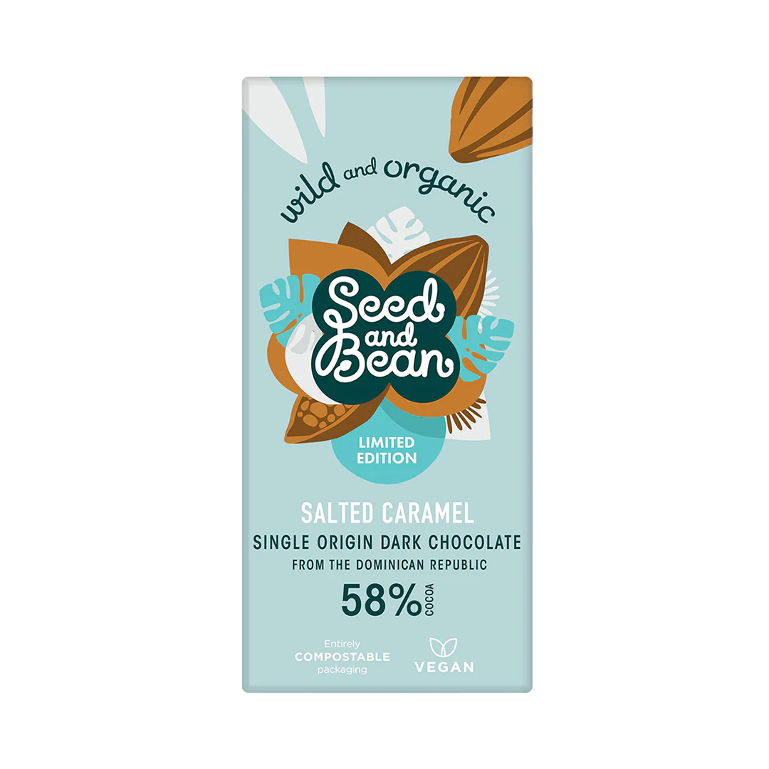 Seed and Bean 58% hořká čokoláda se slaným karamelem 85 g