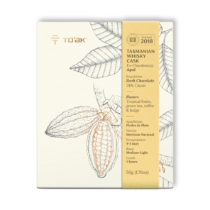 To’ak Chocolate hořká čokoláda 74% - Tasmanian Whisky Cask Ex-Chardonnay Aged – Harvest 2018 50g