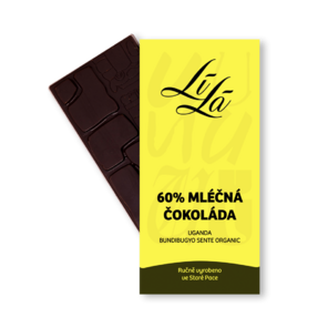 LÍLÁ 60% mléčná čokoláda Uganda 50 g