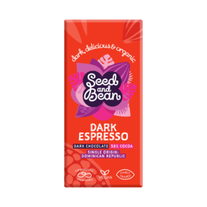 Seed and Bean 58% hořká čokoláda káva DARK ESPRESSO BIO 75 g