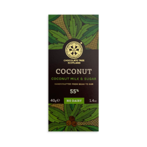 Chocolate Tree MINI 55% hořká čokoláda Peru Coconut s kokosovým mlékem BIO 40 g