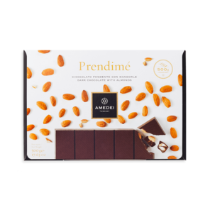 Amedei Prendimé 66% hořká čokoláda s mandlemi 500 g