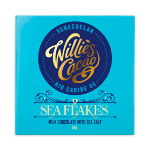 Willie's Cacao 44% mléčná čokoláda s mořskou solí Sea Flakes Rio Caribe 50 g