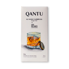 QANTU 70% hořká čokoláda AU WHISKY QUÉBÉCOIS SINGLE MALT 50 g