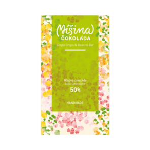 Míšina čokoláda 50% mléčná čokoláda UGANDA 50 g