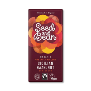 Seed and Bean 58% hořká čokoláda sicilské oříšky BIO 85 g