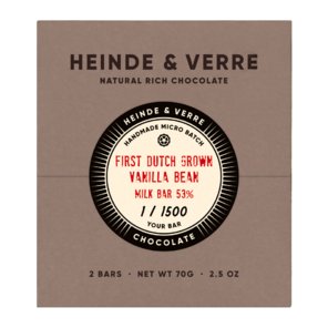 Heinde & Verre 53% mléčná čokoláda First Dutch Grown Vanilla Bean 70 g