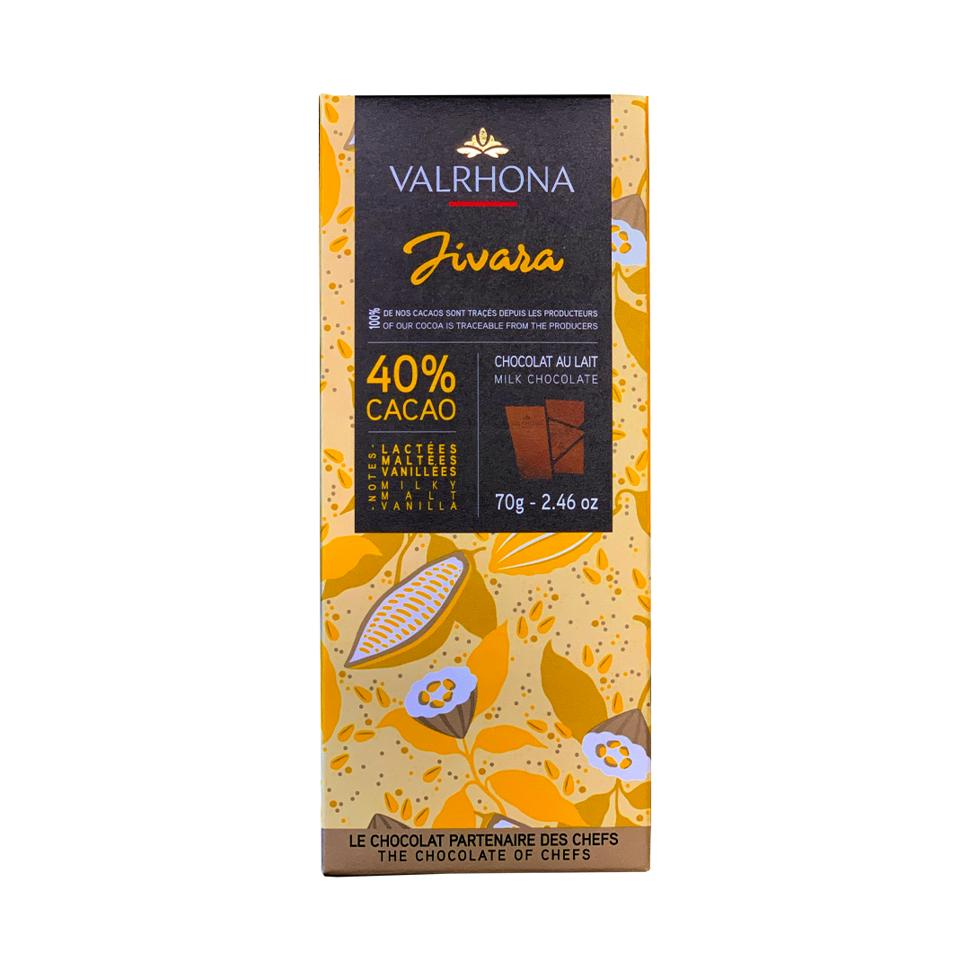 Valrhona JIVARA 40% mléčná čokoláda 70g