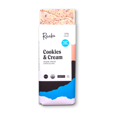 Raaka 31% bílá čokoláda COOKIES AND CREAM VEGAN 50 g