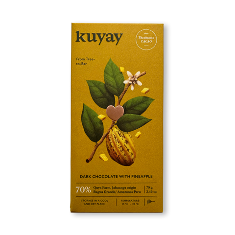 KUYAY 70% hořká čokoláda PINEAPPLE s ananasem 70 g