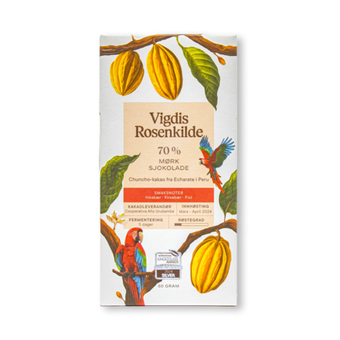 Vigdis Rosenkilde 70% hořká čokoláda PERU CHUNCHO ECHARATE 60 g