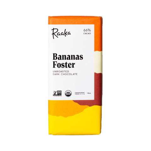 Raaka 66% hořká čokoláda Banana Foster 50 g
