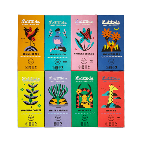 Latitude degustační sada čokolád KAMPALA 560 g