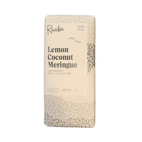 Raaka 56% hořká čokoláda Lemon Coconut Meringue Limited Edition 50 g